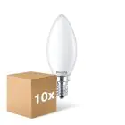 Confezione Multipack 10x Philips Corepro LED Candela E14 Ghiaccio 6.5W 806lm - 840 Bianco Freddo | Sostitutiva 60W